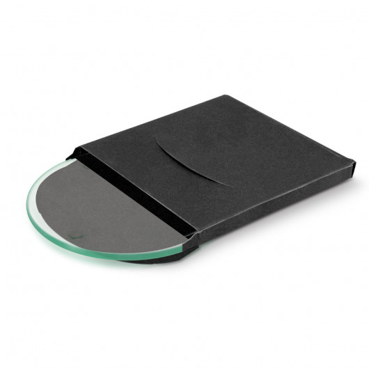 Round Glass Coaster With Cardboard Sleeve